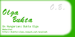 olga bukta business card